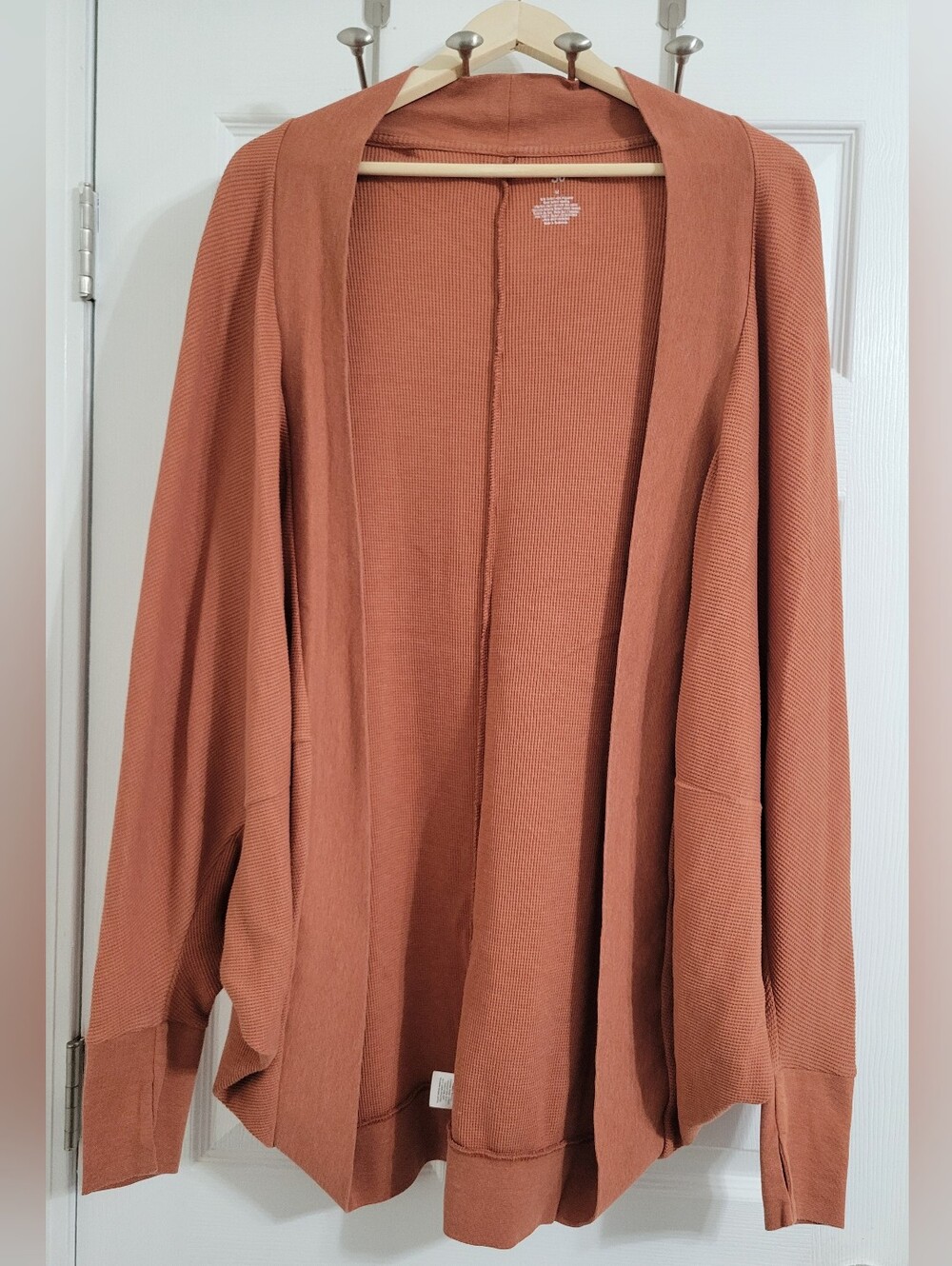 Rust Open-Front Women's Cardigan Sweater